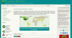 Desktop Screenshot of growingscience.com