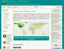 Tablet Screenshot of growingscience.com